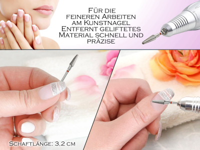 HM Frser Aufsatz Hartmetall Nagelfrser Manikre Nagelfeile Schleifer Nailart Bit Fein Kreuzverzahnt Pedikre Schleifkrper fr Gel und Acryl Ngel fr Fupflegegerte und elektrische Nagelfeilen