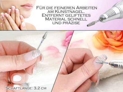 Hartmetall Frser Nagelfrser Manikre Nagelfeile Pedikre Schleifer mit Kreuzverzahnung Medium Schleifkrper fr Gel und Acryl Ngel