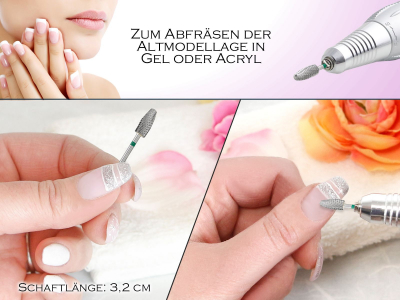 Nagelfrser Nagel Bits Hartmetall Manikre Schleifer Pedikre Hornhautentferner Schleifkrper Oval Mittlere Kreuzverzahnung Nagelpflege Frser fr Arbeiten Rund um Hnde und Fe