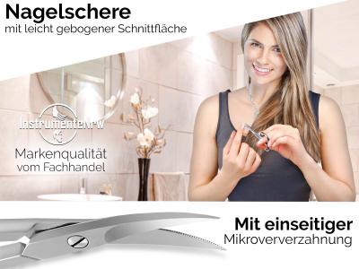 Nagelschere mit Mikroverzahnung ICE INOX