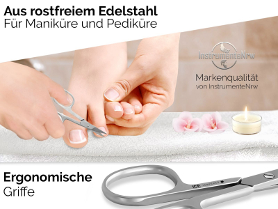 Nagelschere mit Mikroverzahnung ICE INOX