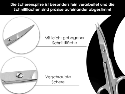 2er SET Nagelschere Hautschere Mikroverzahnung rostfrei