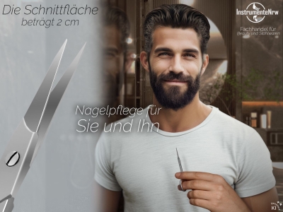 Hautschere mit gerader Schnittflaeche