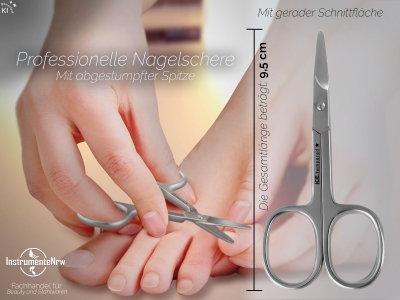 Nagelschere mit gerader Schnittfl�che - Abgerundet -