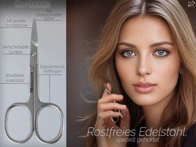 Nagelschere mit gerader Schnittfl�che - Abgerundet -