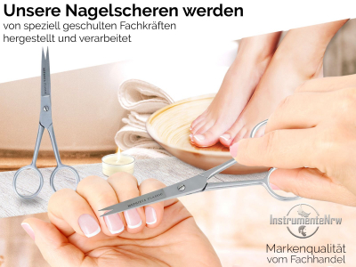 Nagelschere Nagelhautschere mit langen Schenkel und Mikroverzahn