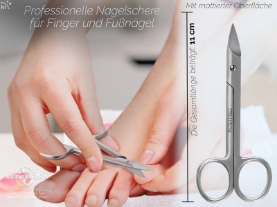 Kr�ftige Nagelschere mit Mikroverzahnung - Gerade Schnittfl�che