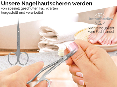 Gebogene Nagelhautschere aus Edelstahl Manikre Hautschere Ergonomisch Geformt