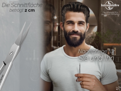 Gebogene Nagelhautschere aus Edelstahl Manik�re Hautschere Ergonomisch Geformt