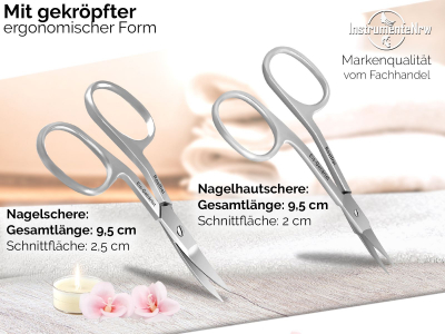 Gebogene Nagelschere und Nagel-Hautschere 2er Set