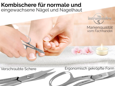 Ergo Nagelschere Nagel-Hautschere Set Turmspitze Gebogen