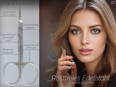 Ergo Nagelschere Nagel-Hautschere Set Turmspitze Gebogen