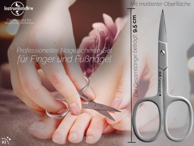 3-Teiliges Finger und Fu� Nagelscheren Set Gerade + Gebogene Fu�nagelschere