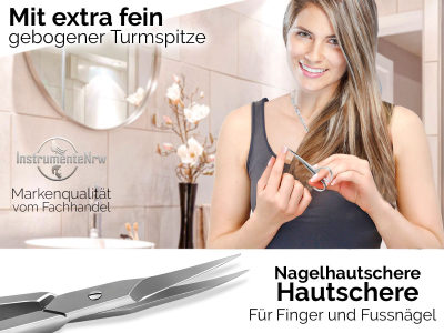 Manikre-Set Pedikre-Set Nagelschere + Nagelhautschere | 2-Teilig | Edelstahl Rostfrei