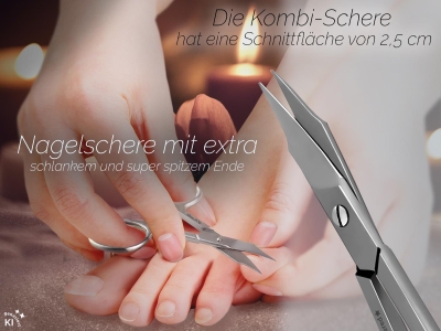 Profi Nagelscheren Set Nagelhautschere Hautschere Nagelschere Gebogen Kombi Set f�r Finger und Fu�n�gel - Qualit�t von InstrumenteNRW mit Sitz in Deutschland