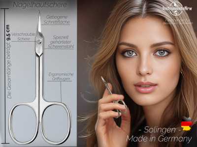 Solingen Nagelhautschere Hautschere  Germany mit scharfer Schnittfl�che Manik�r Schere zum k�rzen der Nagelhaut