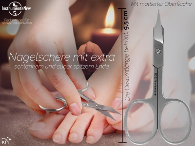 Premium Nagelschere Nagelhautschere mit feiner Spitze aus rostfreiem Edelstahl mit extra feiner Spitze f�r Fingern�gel und Fu�n�gel