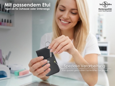 Linksh�nder Nagelschere aus rostfreiem Edelstahl mit Etui