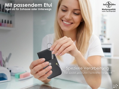 Linksh�nder Nagelschere aus rostfreiem Edelstahl mit Etui