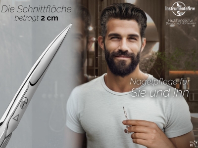 Linksh�nder Nagelschere mit Scharfer Gebogener Schnittfl�che Manik�re Pedik�re Schere zur Nagelpflege aus rostfreiem Scherenstahl mit Etui zum k�rzen von Fingern�gel und Fu�n�gel