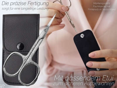 Linksh�nder Nagelhautschere Hautschere aus Solingen  GERMANY Profi Nagelschere mit Etui