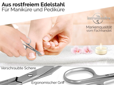 Nagelschere Nagelhautschere Manikre-Set Edelstahl Schere fr Finger-/ Fungel im Etui