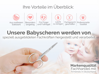Baby-Nagelschere Kinder Schere mit abgerundeten stumpfen Spitzen fr Sichere Anwendung an Fingerngel und Fungel