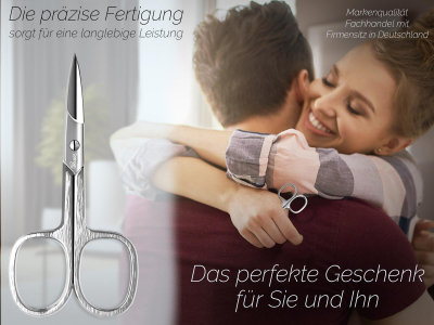 Profi Nagelschere aus Solingen - Premium Qualitt mit gebogener Schnittflche - Extra Scharfe Schneiden inklusive Etui