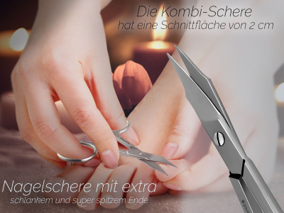 Nagelscheren Set Nagelschere und Nagelhautschere mit feiner Spitze Manikre Pedikre Fuagelscheren Set mit Etui