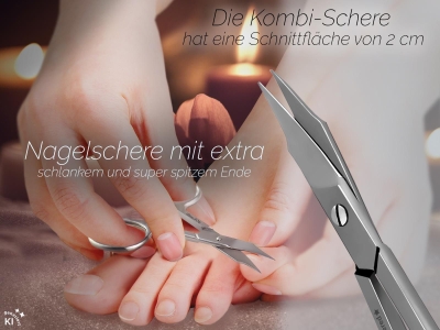 Nagelscheren Set Nagelschere und Nagelhautschere mit feiner Spitze Manik�re Pedik�re Fu�agelscheren Set mit Etui