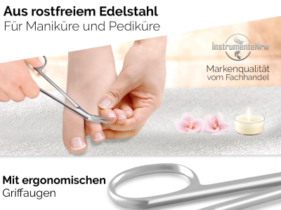 Extra Lange Funagelschere Nagelschere fr Senioren 16 cm mit Mikrozahnung Manikre Pedikre Schere aus rostfreiem Edelstahl optimal geeigent zum mhelosem krzen der Fungel mit Etui