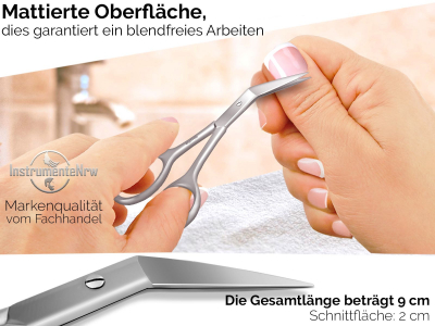 Nagelschere Hautschere Extra Scharf und Extra Fein Nagelhautschere Funagelschere Gerade aus Edelstahl Manikre Pedikre Schere fr Damen und Herren