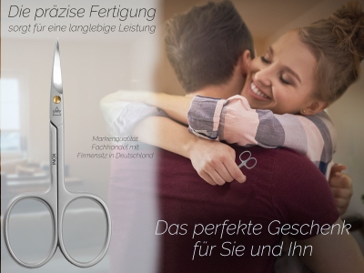 Nagelhautschere Nagelschere Hautschere mit feiner gebogener Schnittfl�che Manik�re Schere zum pr�zisen k�rzen entfernen von Nagelhautresten 9,0 cm -Rostfrei Edelstahl