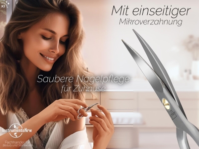 Fu�nagelschere Pedik�re Nagelschere mit Scharfer Mikroverzahnter Schnittfl�che - Schere aus Hochwertigem Rostfreiem Edelstahl f�r Extra Dicke Starke Fingern�gel und Fu�n�gel 10cm - Sehr Stabil