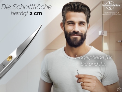 Nagelschere f�r die Nagelhaut Nagelhautschere Hautschere Extra Scharf und Fein Manik�re Schere aus rostfreiem Edelstahl mit gebogener Schnittfl�che Nagelhautpflege zum pr�zisen Entfernen von Nagelhautresten mit Etui