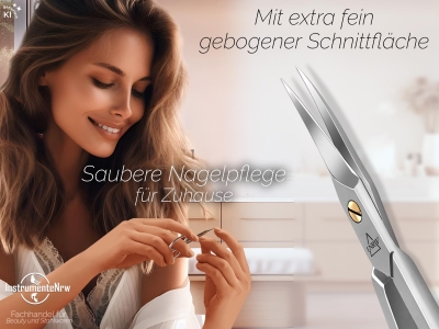 Premium Nagelhautschere Hautschere Nagelschere Extra Scharf und Fein zur Nagelhautpflege Manik�re Schere aus Hochwertigem Edelstahl zum pr�zisem k�rzen entfernen von Nagelhautresten 9,5 cm