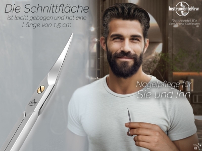 Premium Nagelhautschere Hautschere Nagelschere Extra Scharf und Fein zur Nagelhautpflege Manik�re Schere aus Hochwertigem Edelstahl zum pr�zisem k�rzen entfernen von Nagelhautresten 9,5 cm