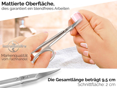 Hautschere Nagelschere Nagelhautschere mit Turmspitze Extra Fein mit gebogener Extra Feiner Schnittflche Manikre Schere aus rostfreiem Edelstahl