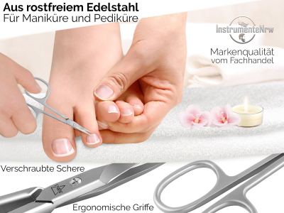 Hautschere Nagelschere Nagelhautschere mit Turmspitze Extra Fein mit gebogener Extra Feiner Schnittflche Manikre Schere aus rostfreiem Edelstahl