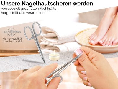 Hautschere Nagelschere Nagelhautschere mit Turmspitze Extra Fein mit gebogener Extra Feiner Schnittflche Manikre Schere aus rostfreiem Edelstahl