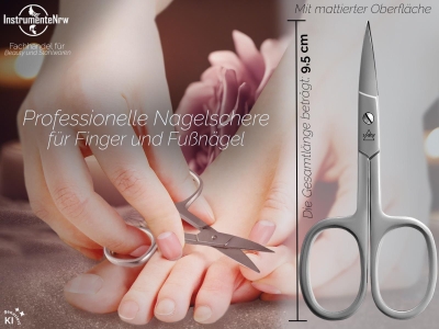 Nagelschere Nagelknipser Pedik�re Schere Classic zum Schneiden von Fingern�gel und Fu�n�gel Mankik�re Schere mit gebogener Schnittfl�che aus rostfreiem Edelstahl 9,5 cm