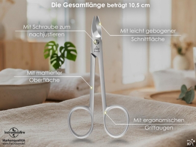 Nagelschere Fu�nagel Schere Pedik�re Knipser Extra Lang und Stabil zum Schneiden von Dicken Fu�n�gel und Fingern�gel Rostfrei Edelstahl 10,5 cm
