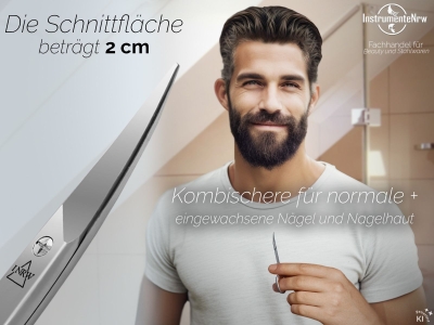 Nagelhautschere Hautschere Manik�re Knipser mit Feinem und Pr�zisem Schnitt zum k�rzen von Nagelhautresten - Hautschere Classic Rostfrei Edelstahl zur Nagelhautpflege 9,5 cm