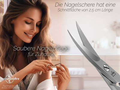 Profi Nagelscheren-Set Nagelschere Nagelhautschere Extra Fein und Scharf Edelstahl Manikre Nagelknipser Hautschere mit gebogenen Schnittflchen fr Damen und Herren