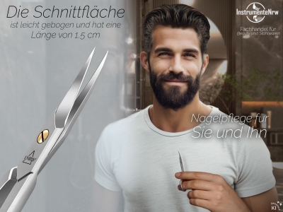 Profi Nagelscheren-Set Nagelschere Nagelhautschere Extra Fein und Scharf Edelstahl Manik�re Nagelknipser Hautschere mit gebogenen Schnittfl�chen f�r Damen und Herren