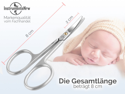 Babyschere Kinder-Nagelschere gebogen mit abgerundeten Enden fr Babys und Kleinkinder Rostfreier Edelstahl Extra Kleine Manikre Pedikre Schere fr eine przise Nagelpflege fr Hnde und Fe