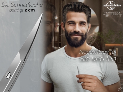 Solinger Nagelhautschere Hautschere aus Solingen Extra Scharf mit extra feiner gebogener Schnittfl�che Nagelhaut Schere Edelstahl Rostfrei zum k�rzen schneiden von Nagelhautresten