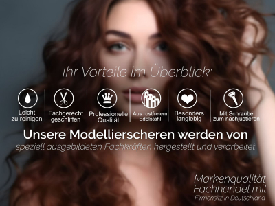 Effilierschere Modellierschere 16 cm Edelstahl Rostfrei Schere mit einseitiger Zahnung
