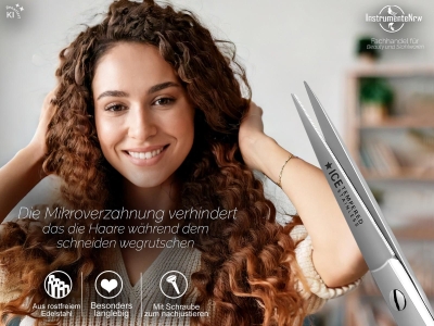ICE Tempered Haarschere Fris�rschere mit Mikroverzahnung