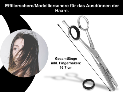 Modellierschere 1 x Gezahnt Rostfreies Edelstahl 15.24 cm fr das ausdnnen und Modellieren von Haaren